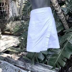 Loft asymmetric denim skirt